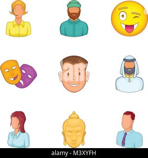 Essendo set di icone, stile cartoon Illustrazione Vettoriale