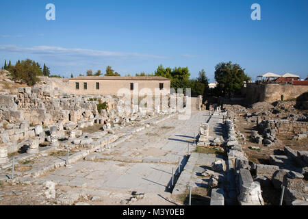 In Europa, in Grecia, Peloponneso, antica Corinto, sito archeologico, Lechaion road Foto Stock