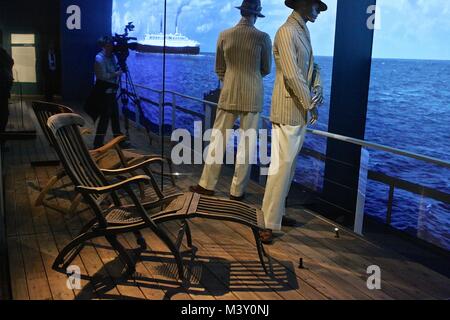 Ocean Liner presso il Victoria and Albert Museum feb 2018 Londra Inghilterra Foto Stock