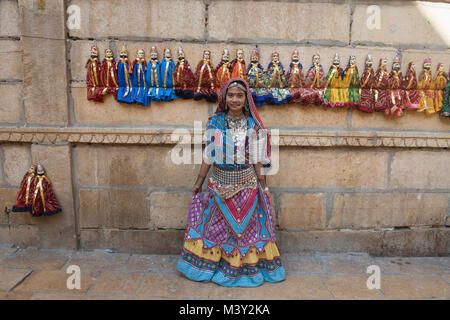 Il Maharani ritratto, Jaisalmer, India Foto Stock