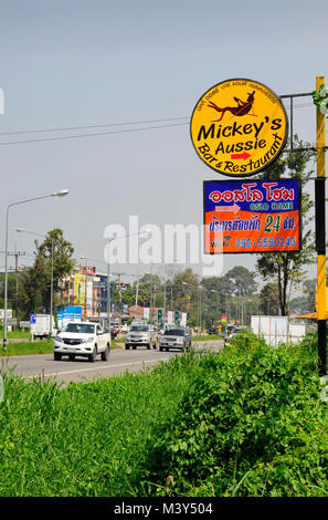 Sukhumvit Road Bang Saray Thailandia Foto Stock