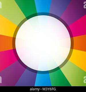 Circolarizzare uno sfondo colorato con foro di bianco nel mezzo Illustrazione Vettoriale