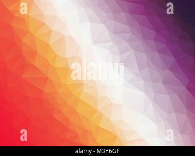 Geometrica astratta rosso arancio viola sfondo triangolare Illustrazione Vettoriale