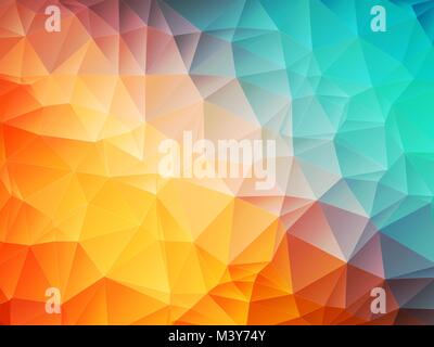 Basso rumore di poly arancione sfondo blu Illustrazione Vettoriale