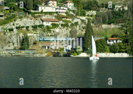 L'Italia, Lombardia, Lago di Como, Abbadia Lariana Foto Stock