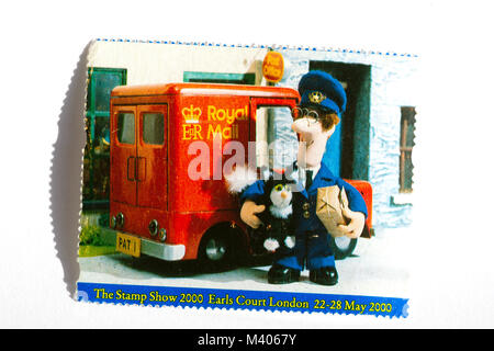 Antico Regno Unito i francobolli che mostra "postino Pat' Foto Stock
