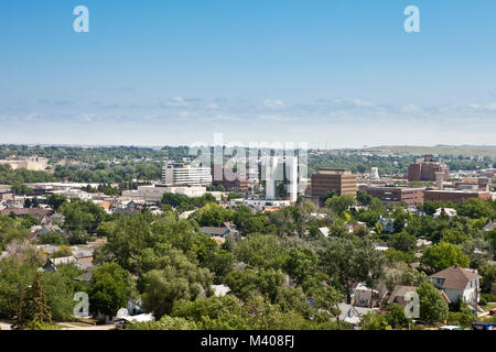 RAPID CITY, il Dakota del sud-luglio 23, 2013: Bassa vista aerea del centro cittadino di Rapid City, il Dakota del Sud, STATI UNITI D'AMERICA Foto Stock