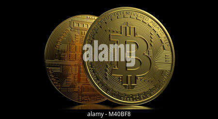 Estremamente dettagliato e realistico 3D ad alta risoluzione di immagine Bitcoin Foto Stock