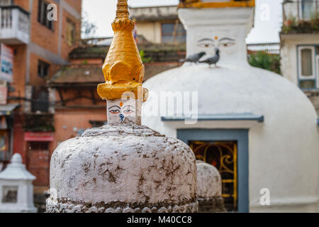 Shree Gha stupa buddisti, Thamel, Kathmandu, Nepal Foto Stock