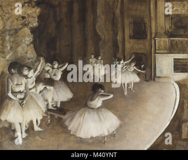 Edgar Degas, prove generali sul palco, 1874, Foto Stock
