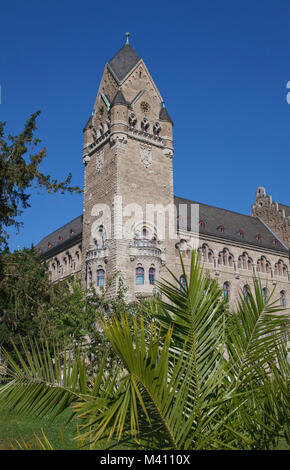 Ex prussia edificio governativo, oggi l'agenzia federale per la tecnologia di difesa, Riverside di Coblenz, Renania-Palatinato, Germania, Europa Foto Stock