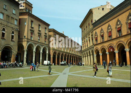 L'Italia, Emilia Romagna, Bologna, tipico arcade Foto Stock