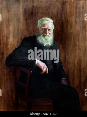 Alfred Wallace. Ritratto del naturalista inglese Alfred Russel Wallace (1823-1913), da J W Beaufort, 1923 Foto Stock