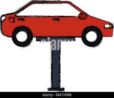 Auto in piattaforma di sincronizzazione illustrazione vettoriale design Illustrazione Vettoriale