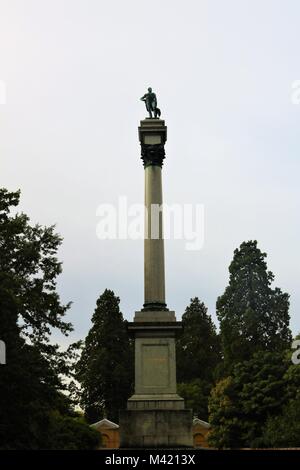 Il duca di Wellington Country Park colonna commemorativa, Hampshire, Regno Unito Foto Stock