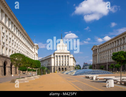 Palazzo del Consiglio dei ministri, un punto di riferimento nel centro di Sofia, Bulgaria, Europa Foto Stock