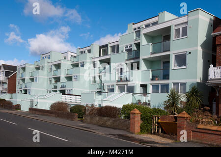 Promenade Corte alloggio appartamenti sul lungomare di esher, Gosport, Hampshire, Inghilterra, Regno Unito Foto Stock