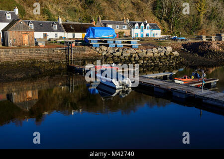 Avoch porto sulla costa sud-orientale della Black Isle in Ross & Cromarty, regione delle Highlands, Scozia Foto Stock