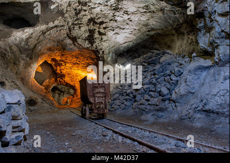 Spettacolare miniera di zinco in disuso Foto Stock