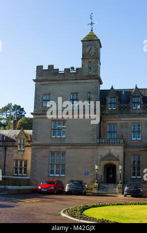 Una vista dettagliata di Bangor Town Hall e il centro civico nella contea di Down Irlanda del Nord che mostra la sua riccamente ornata caratteristiche di progettazione architettonica Foto Stock