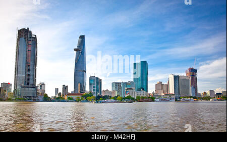 Vista panoramica sul centro Business nella città di Ho Chi Minh (Saigon), Vietnam. Foto Stock