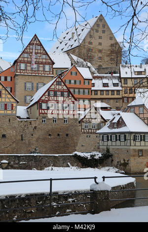 La città medievale di Schwaebisch Hall in Germania Foto Stock