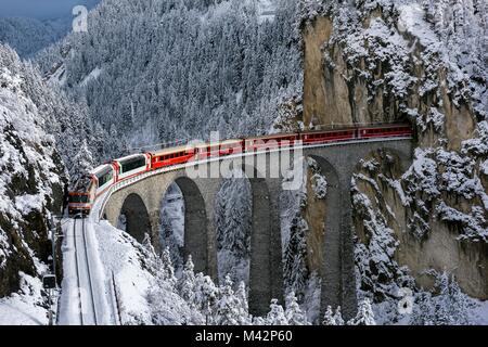 Bernina Express ,Grigioni-Switzerland Foto Stock