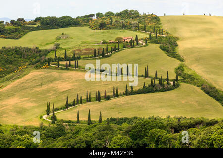 Toscana, Provenza di Siena, La Foce in Toscana colline, Italia Foto Stock