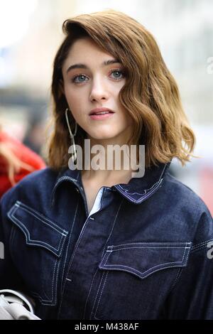 Natalia Dyer frequentando il Zadig & Voltaire pista mostra durante la settimana della moda di New York - Feb 12, 2018 - Foto: Pista Manhattan/Zach Chase ***per solo uso editoriale*** | Verwendung weltweit Foto Stock