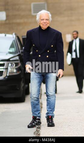 Designer Ralph Lauren lasciando il Ralph Lauren pista mostra durante la settimana della moda di New York - Feb 12, 2018 - Foto: Pista Manhattan/Zach Chase ***per solo uso editoriale*** | Verwendung weltweit Foto Stock