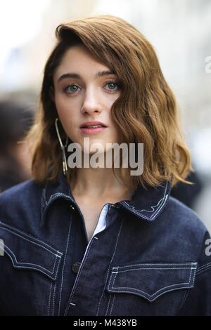 Natalia Dyer frequentando il Zadig & Voltaire pista mostra durante la settimana della moda di New York - Feb 12, 2018 - Foto: Pista Manhattan/Zach Chase ***per solo uso editoriale*** | Verwendung weltweit Foto Stock