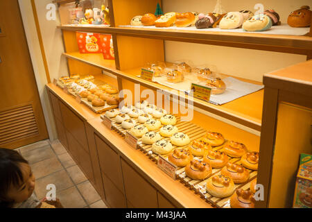 Anpanman Museum di Nagoya in Giappone : pasta di pane cotto al forno a forma di personaggi dei cartoni animati Foto Stock