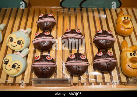 Anpanman Museum di Nagoya in Giappone : pasta di pane cotto al forno a forma di personaggi dei cartoni animati Foto Stock