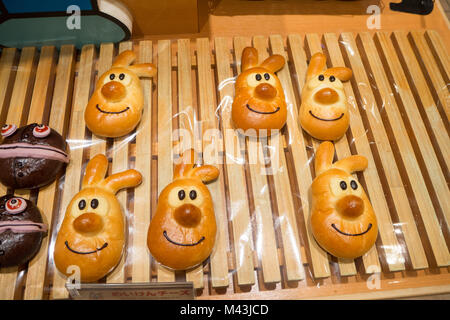 Anpanman Museum di Nagoya in Giappone : pasta di pane cotto al forno a forma di personaggi dei cartoni animati Foto Stock