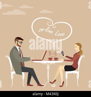 Giovane office i lavoratori o la gente di affari di bere il caffè Illustrazione Vettoriale