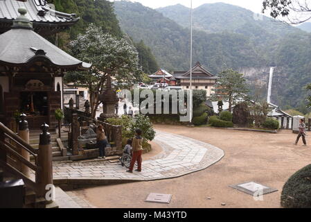 Incredibile e Nachisan spirituale, a piedi l'antica millenaria Kumano Kodo'Nakahechi route' ( sentiero imperiale ) Kii Peninsula, Giappone meridionale Foto Stock