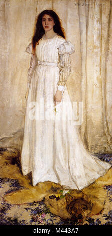 Whistler, Sinfonia in bianco, No. 1: La ragazza di colore bianco (1862) Foto Stock