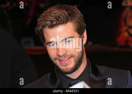 La Fame Games-Catching Fire: Liam Hemsworth Foto Stock