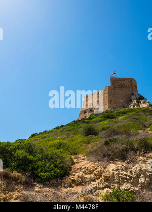 Castello di Cabrera,Colonia de Sant Jordi,Parque Nacional de Cabrera,Cabrera Parco Nazionale,arcipelago di Cabrera,Maiorca Foto Stock