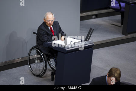 Wolfgang Schäuble (CDU) introduce il progetto di bilancio del 2014. Foto Stock