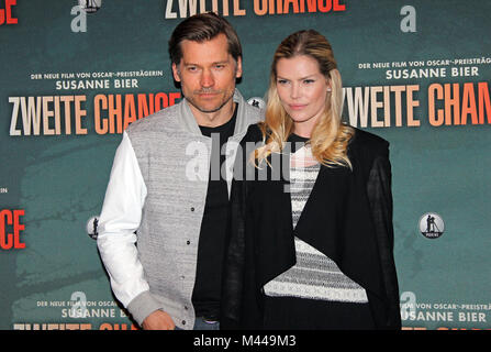 Nikolaj Coster-Waldau e Lykke può Andersen Foto Stock