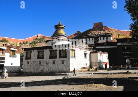 Monastero Palkhor Tsuklahang tempio in Gyantse Foto Stock