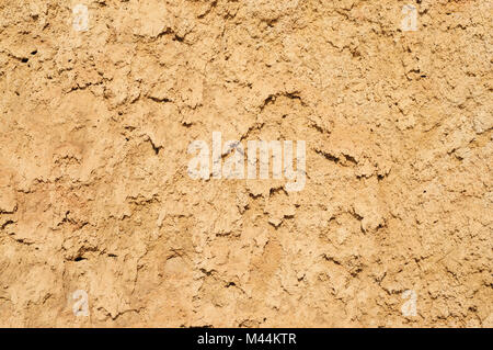 Il terreno asciutto e sabbia closeup texture Foto Stock