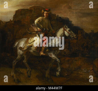 Il pilota polacco, eventualmente un Lisowczyk a cavallo, Rembrandt Foto Stock
