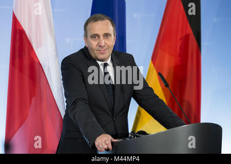 Steinmeier incontra il ministro degli Esteri polacco Schetyna Foto Stock