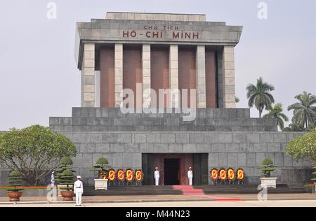 Il mausoleo di HO CHI MINH, Hanoi, Vietnam Foto Stock