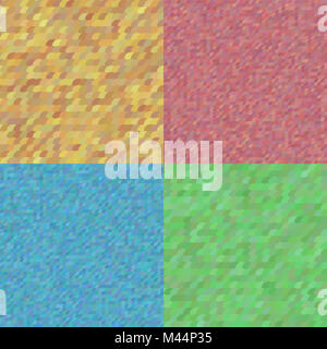 Set di 4 vector seamless pattern di pannellizzazione Foto Stock