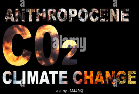 Anthropocene/Cambiamenti climatici Foto Stock