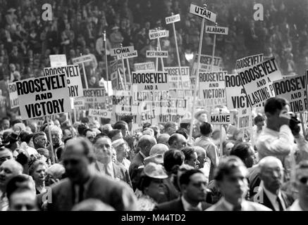 Convention democratica presso l'Anfiteatro internazionale a Chicago, 1944. Nome file: Foto Stock