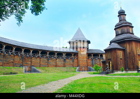 Cittadella Baturyn il cosacco Hetmanate. Antica architettura slavo di Baturyn fortezza nel capitale hetman Foto Stock